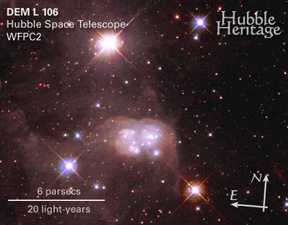 Hubble-V in NGC 6822