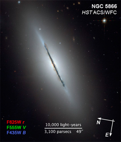 Edge-on Lenticular Galaxy - NGC 5866