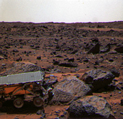 Sojourner with the APXS Deployed against "Moe"