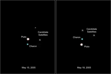 Hubble Space Telescope Images of Neptune with Four Moons